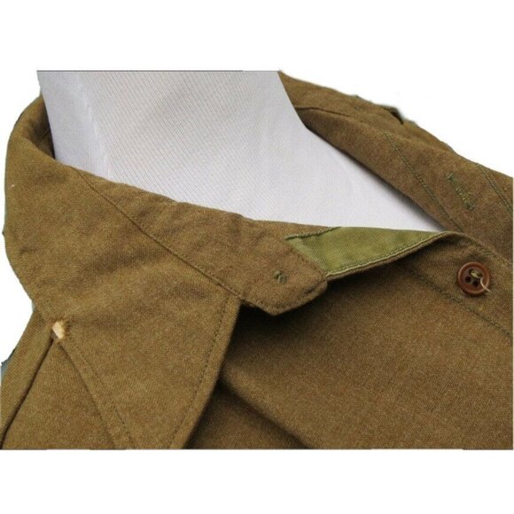 Vintage U.S Military Shirt Button Front Olive Green S/M See Measurements - Picture 3 of 5